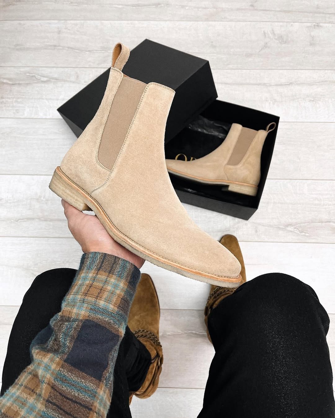 Botines Chelsea de serraje