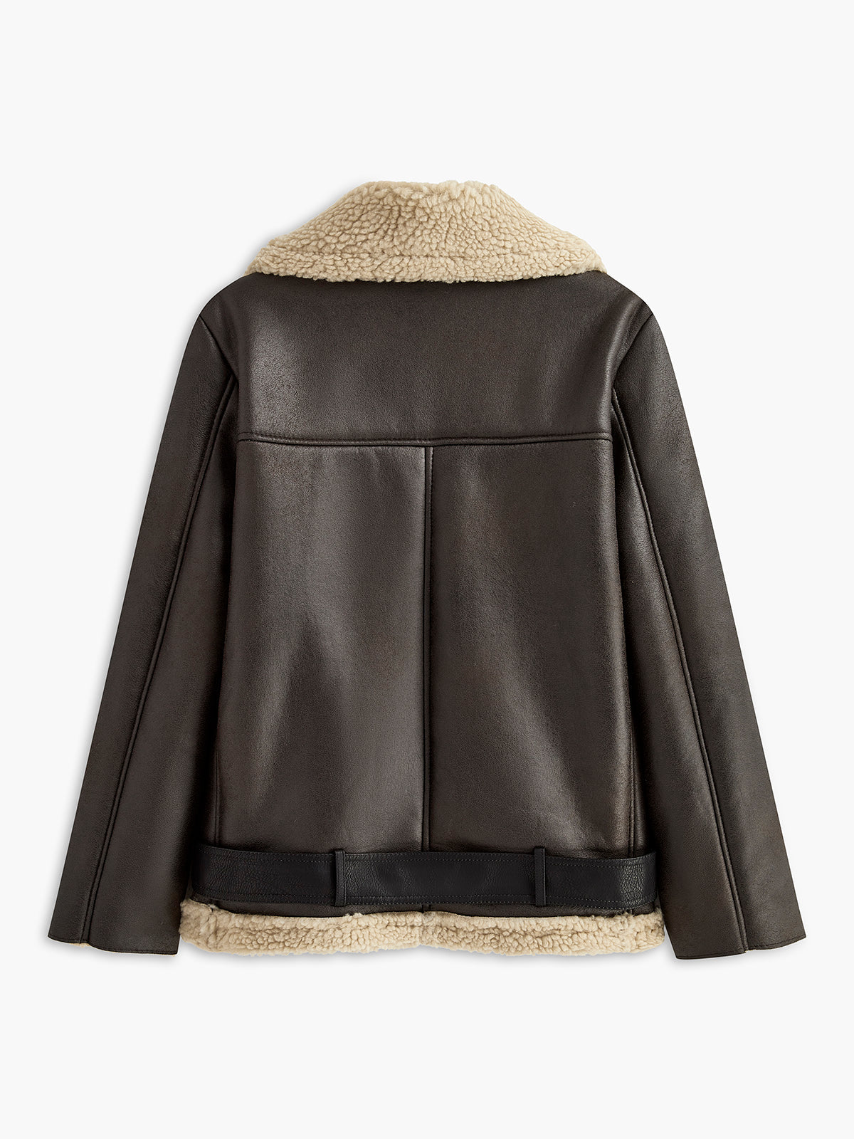 Chaqueta polar suave con cinturón y cremallera 