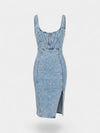 "Vera" Sleeveless Denim Jumpsuit