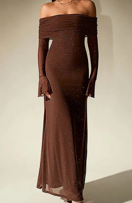 ERIKA LONG SEQUIN DRESS