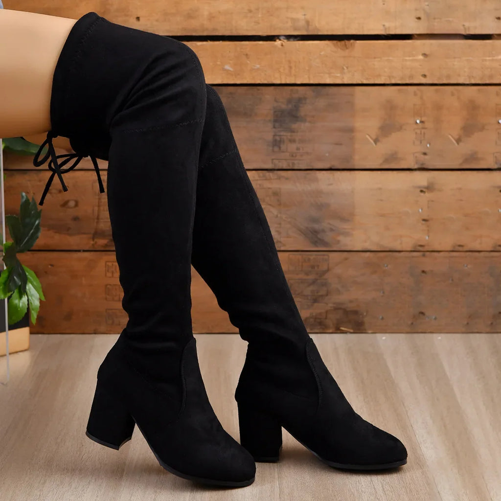 "Midnight Sleek" High Boots