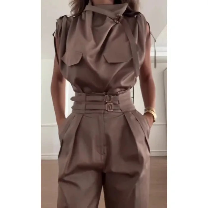Military Chic" Two-Piece Set