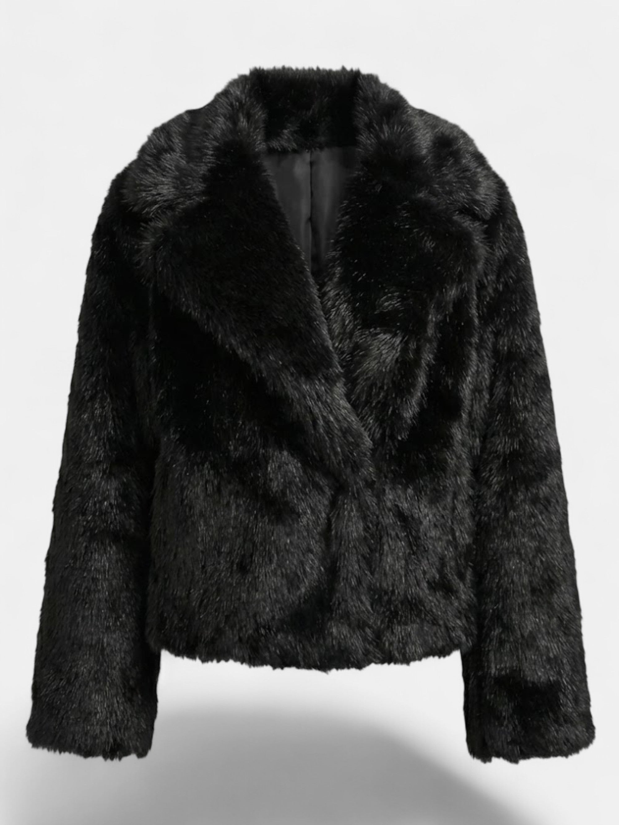 "Snow Angel" Faux Fur Crop Coat