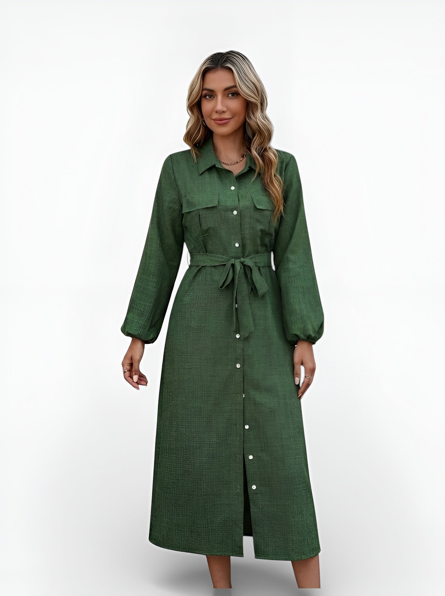 "Chloe" Emerald Green Maxi Dress