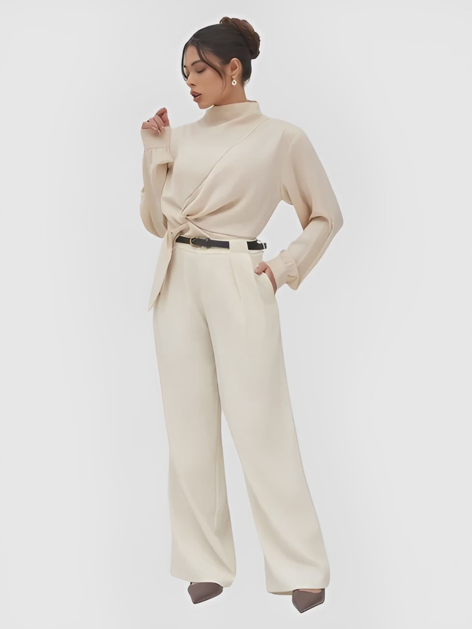 Pantalones sueltos de cintura baja