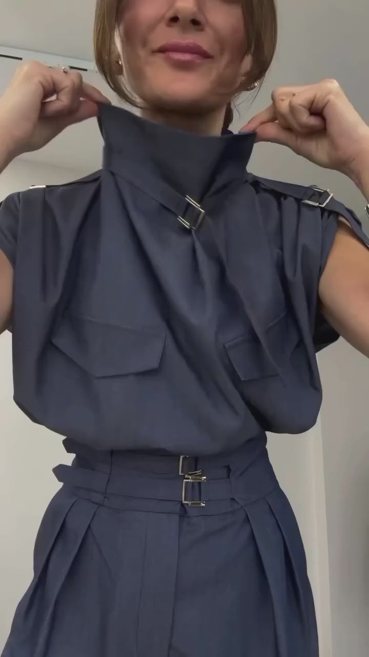 Military Chic" Two-Piece Set